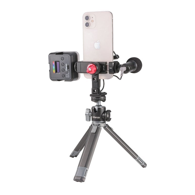 ULANZI ST-27 Iron Man IV 360 fokban állítható alumínium mobiltelefon rögzítő, telefontartó adapter 1/4 csatlakozással, vakupapucs foglalattal (2476)-22