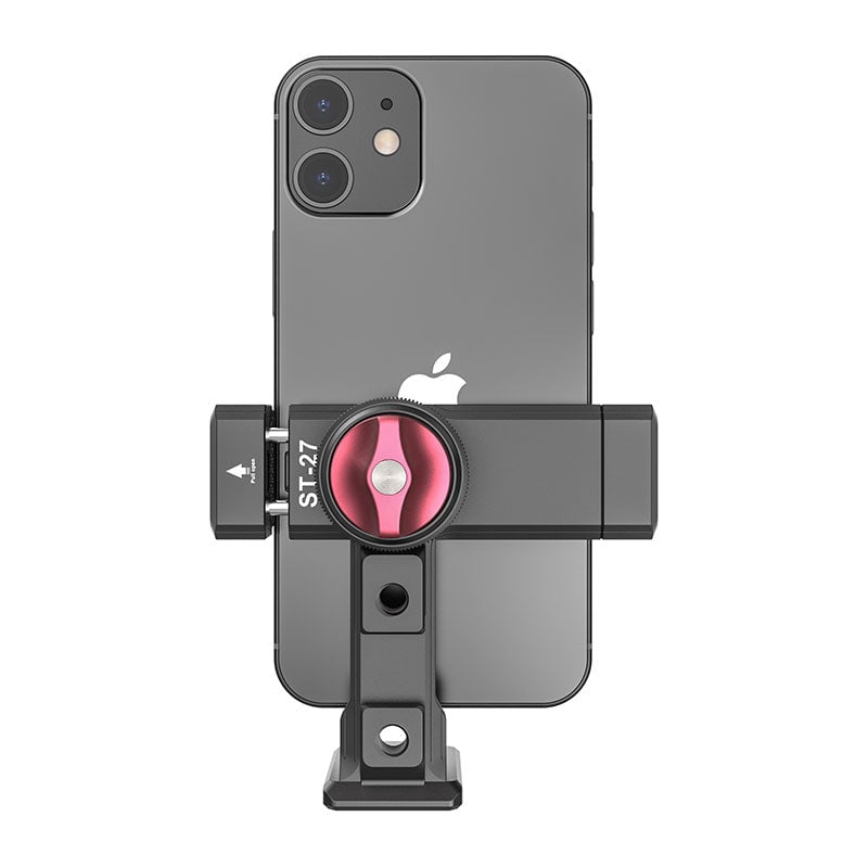 ULANZI ST-27 Iron Man IV 360 fokban állítható alumínium mobiltelefon rögzítő, telefontartó adapter 1/4 csatlakozással, vakupapucs foglalattal (2476)-17