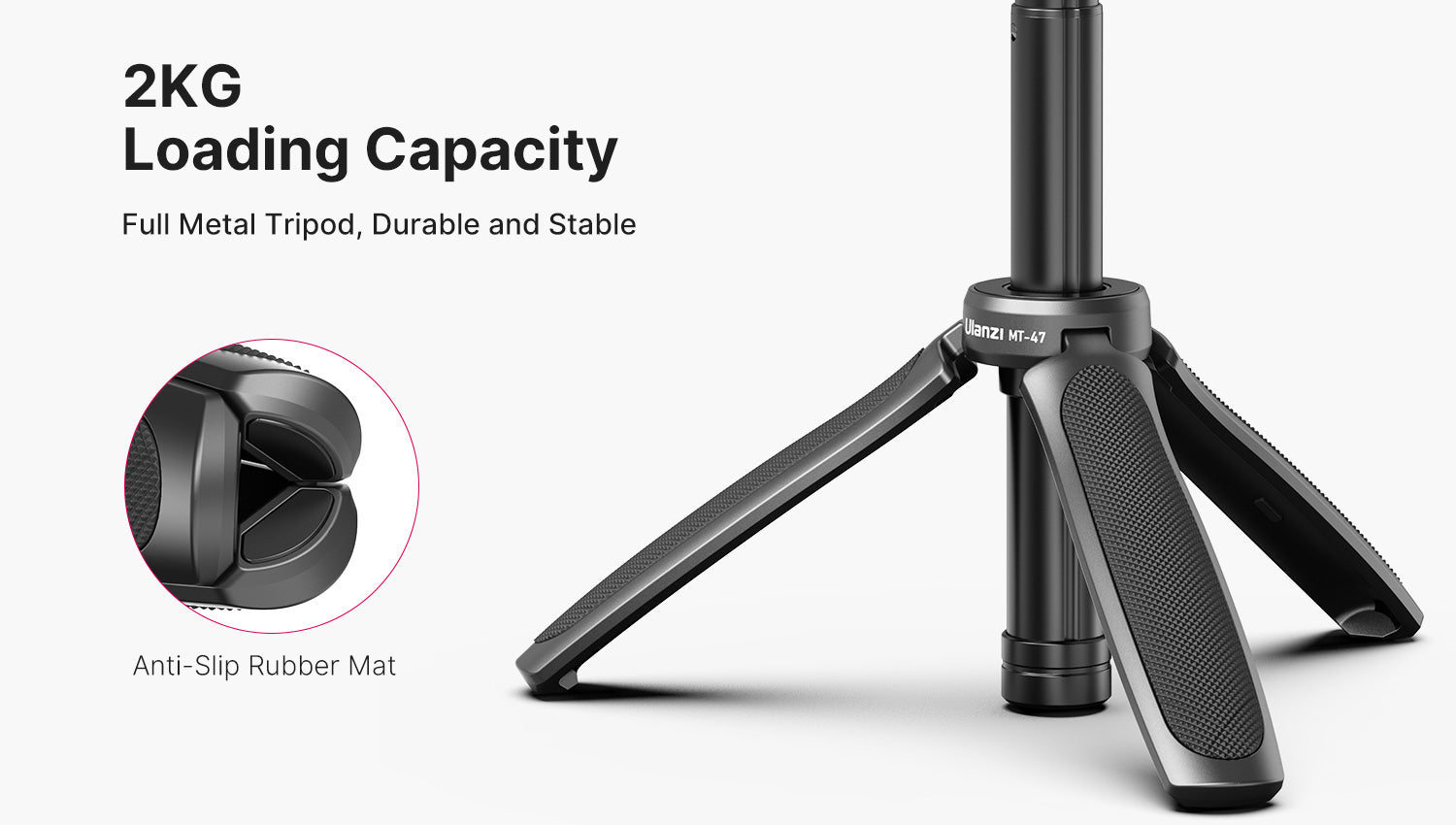 ULANZI MT-47 állítható méretű mini tripod, asztali állvány gömbfejjel, 1/4-es csatlakozással, vakupapucs foglalattal (2600)-11