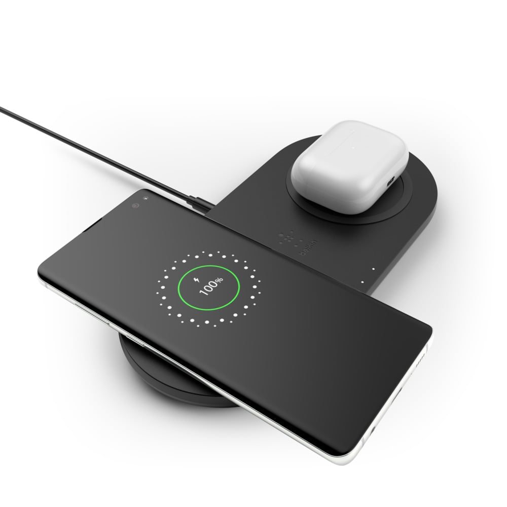 Belkin Boost Charge Dual vezeték nélküli töltőállvány 2x10W, fekete (WIZ002vfBK)-2