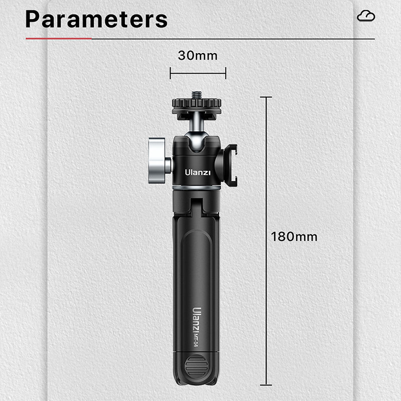 ULANZI U-Vlog videós kit, mini tripod, asztali állvány 360 fokos gömbfejjel, 1/4-es csatlakozással (MT-14+U-60) (2109)-2