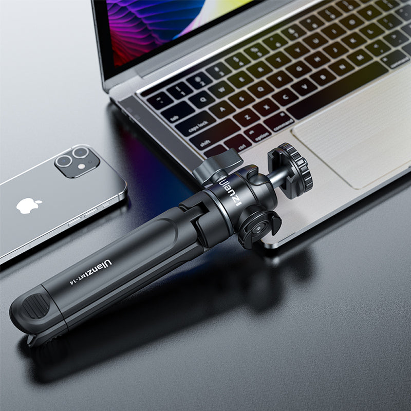 ULANZI U-Vlog videós kit, mini tripod, asztali állvány 360 fokos gömbfejjel, 1/4-es csatlakozással (MT-14+U-60) (2109)-1