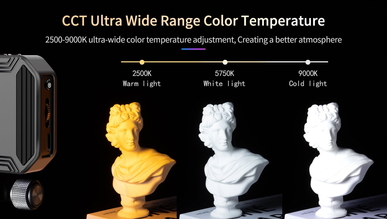 ULANZI VL60 RGB LED lámpa, videólámpa 2500-9000K (2296)-7