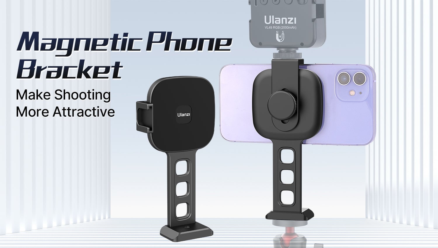 ULANZI ST-28 fém mobiltelefon rögzítő, telefontartó adapter Apple MagSafe-rögzítésű (2781)-4