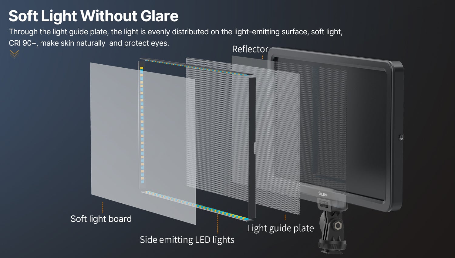 ULANZI VIJIM VL192 LED lámpa, videólámpa távirányítóval 2500-9000K (2584)-11