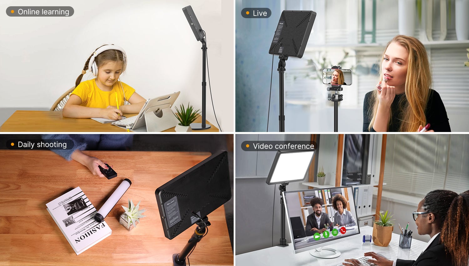 ULANZI VIJIM VL192 LED lámpa, videólámpa távirányítóval 2500-9000K (2584)-5