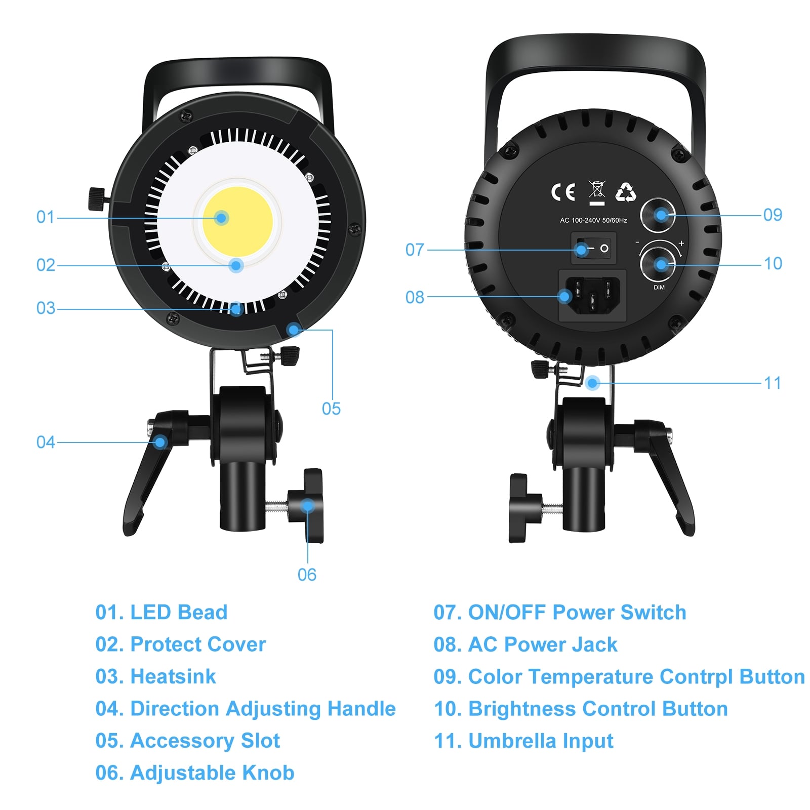 PULUZ 150W LED stúdió világítás, videólámpa távirányítóval 3200-5600K (PU3061EU)-1