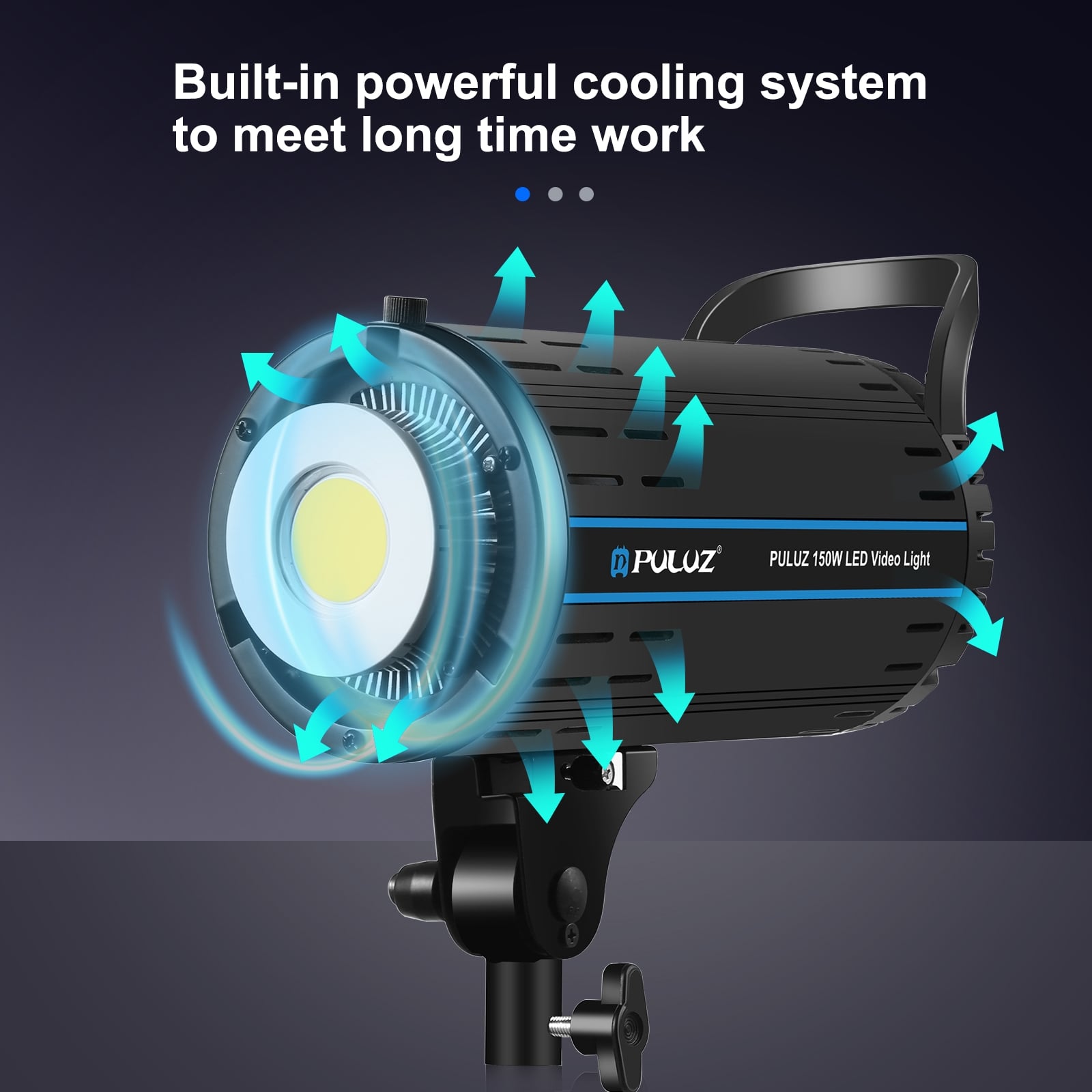 PULUZ 150W LED stúdió világítás, videólámpa távirányítóval 3200-5600K (PU3061EU)-8