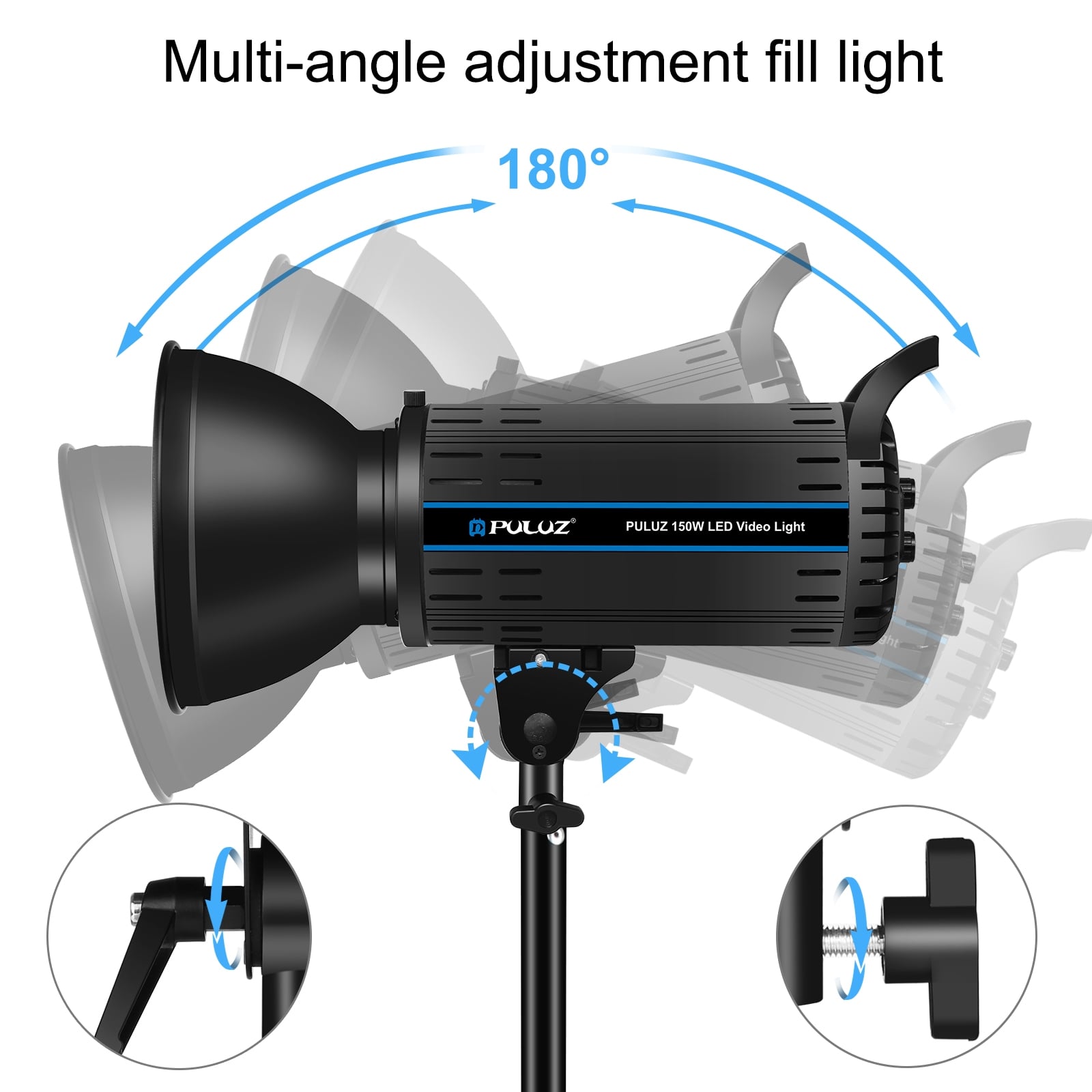 PULUZ 150W LED stúdió világítás, videólámpa távirányítóval 3200-5600K (PU3061EU)-2
