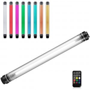 LUXCEO P7RGB RGB LED lámpa, fénycső beépített akkumulátorral, távirányítóval