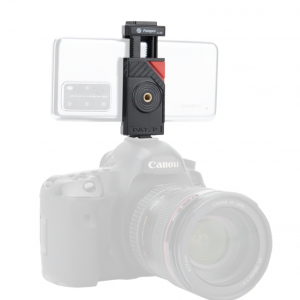 Fotopro SJ-89 mobiltelefon rögzítő, telefontartó adapter 1/4-es furattal, vakupapucs foglalattal