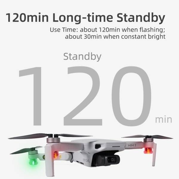 Sunnylife 2db zöld + 2db piros drónra szerelhető éjszakai villogó LED jelzőlámpa (DOP0239)-5