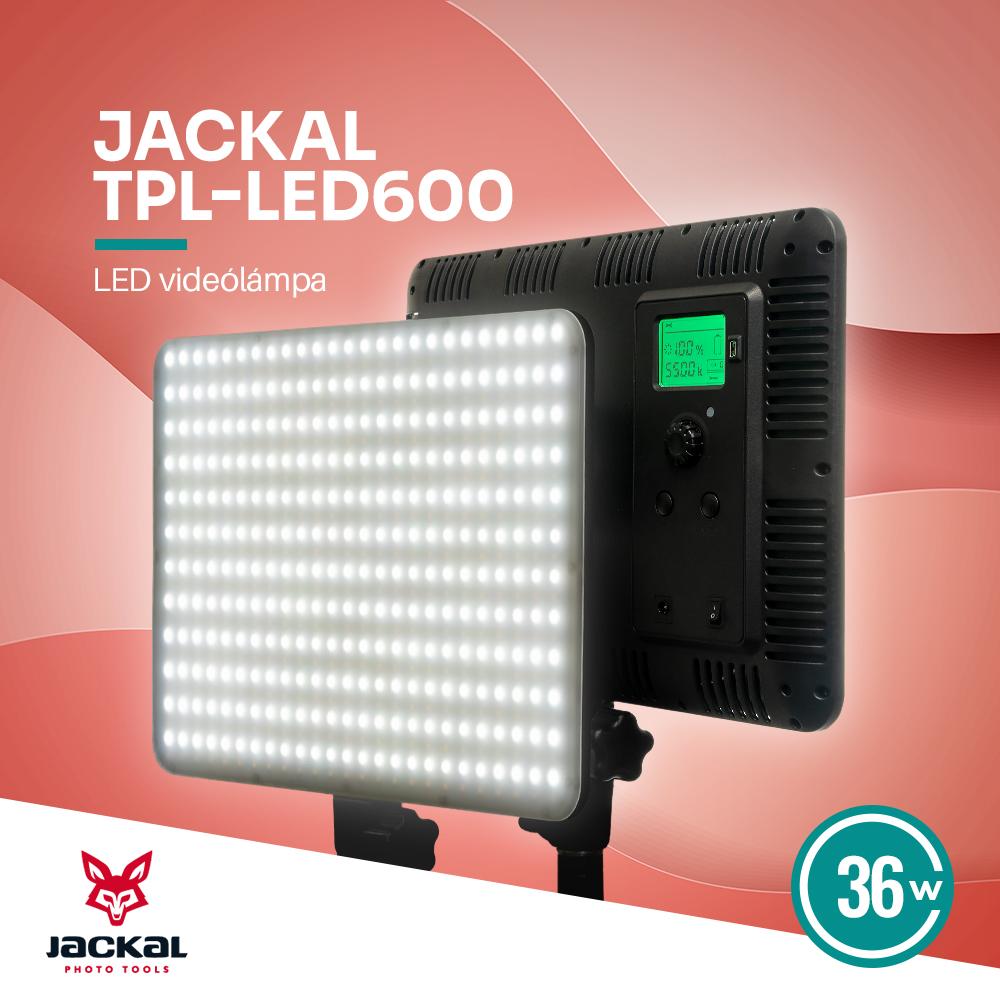 Jackal TPL-LED600 LED videólámpa 3300-5600K-0