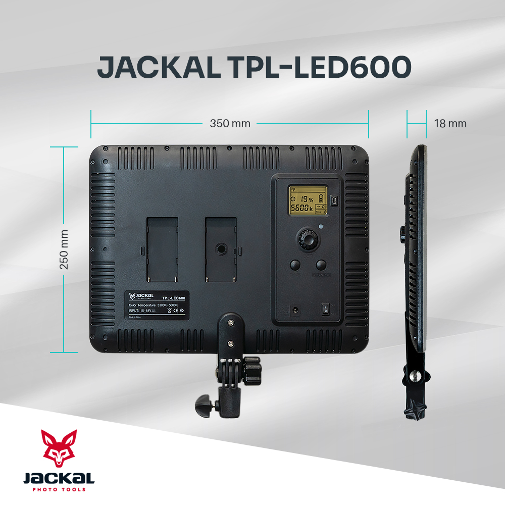 Jackal TPL-LED600 LED videólámpa 3300-5600K-4