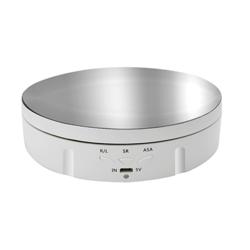 360 fokos termékforgató 14.6cm fehér, felragasztható tükröződő felülettel (EDA001416201D)-1