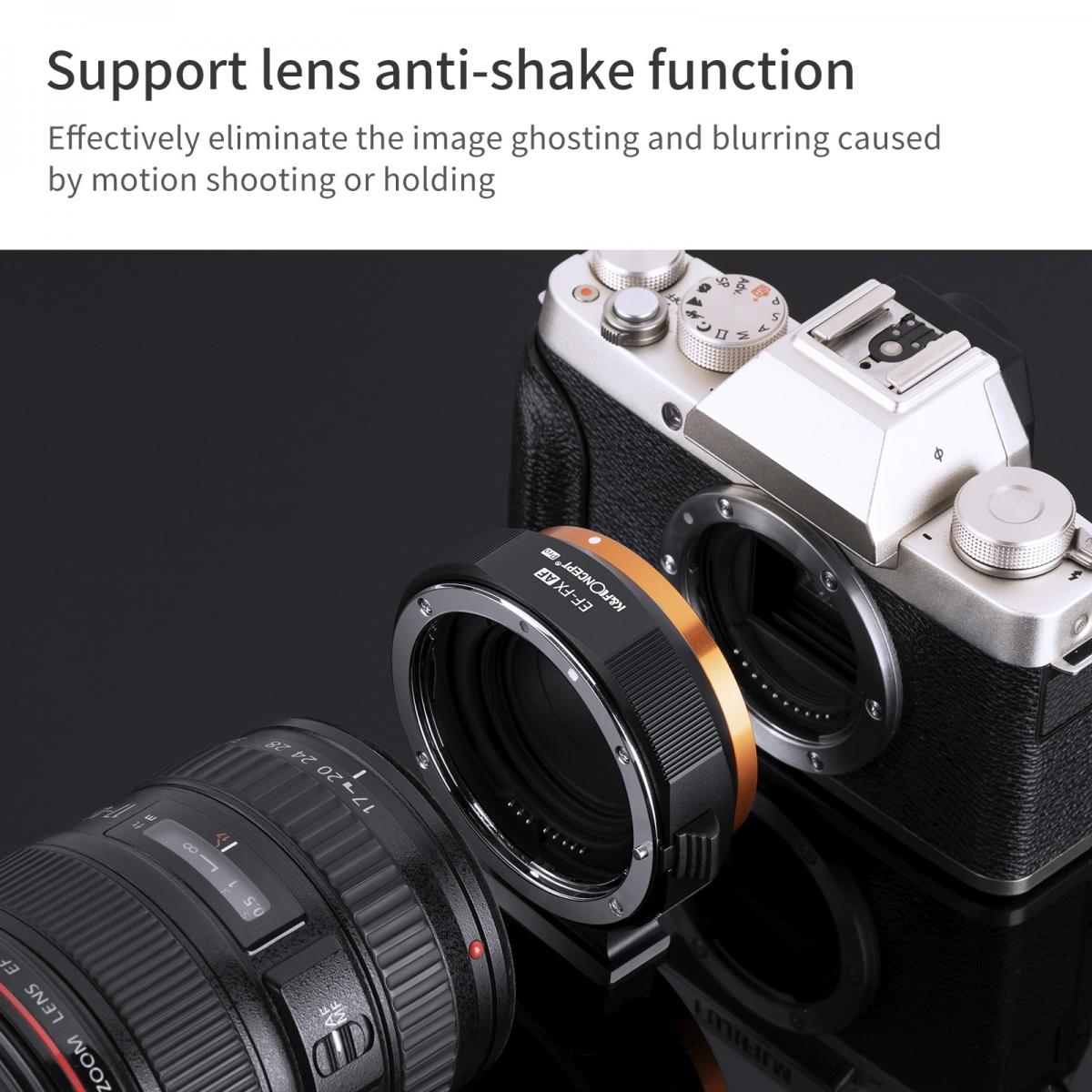 KF Concept Canon EF/EF-S bajonett adapter - Fujifilm X vázakra Autofocus támogatással (KF06.465)-3