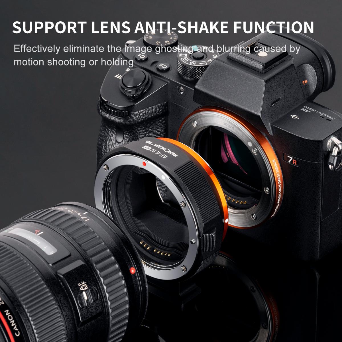 KF Concept Canon EF/EF-S bajonett adapter - Sony E vázakra Autofocus támogatással (KF06.466)-6