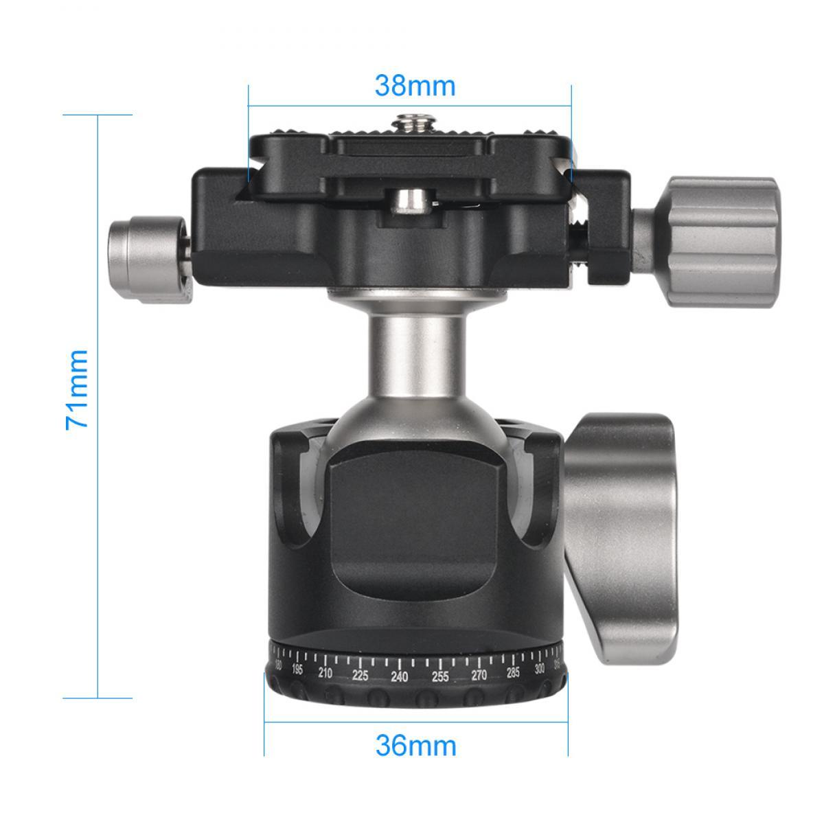 KF Concept KF-LC25 panoráma gömbfej gyorscseretalppal, 10kg teherbírás (KF31.017)-2