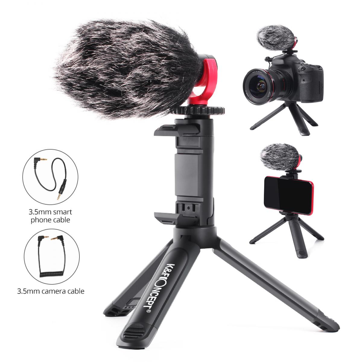 KF Concept CMM600 vlog videomikrofon szett mobiltelefonhoz és kamerához 3.5mm-es TRS/TRRS jack csatlakozóval (KF10.014)-10