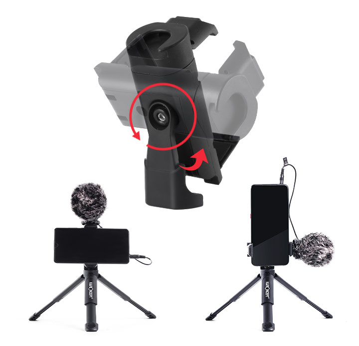 KF Concept CMM600 vlog videomikrofon szett mobiltelefonhoz és kamerához 3.5mm-es TRS/TRRS jack csatlakozóval (KF10.014)-9