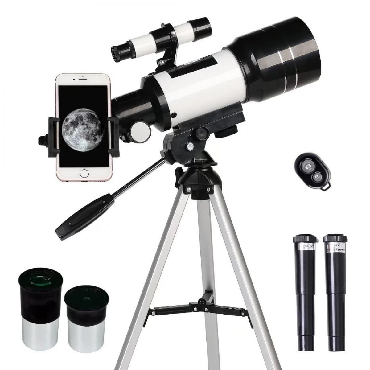 KF Concept csillagászati távcső, teleszkóp 300mm, állvánnyal, telefontartóval, bluetooth távirányítóval (KF33.036)-0