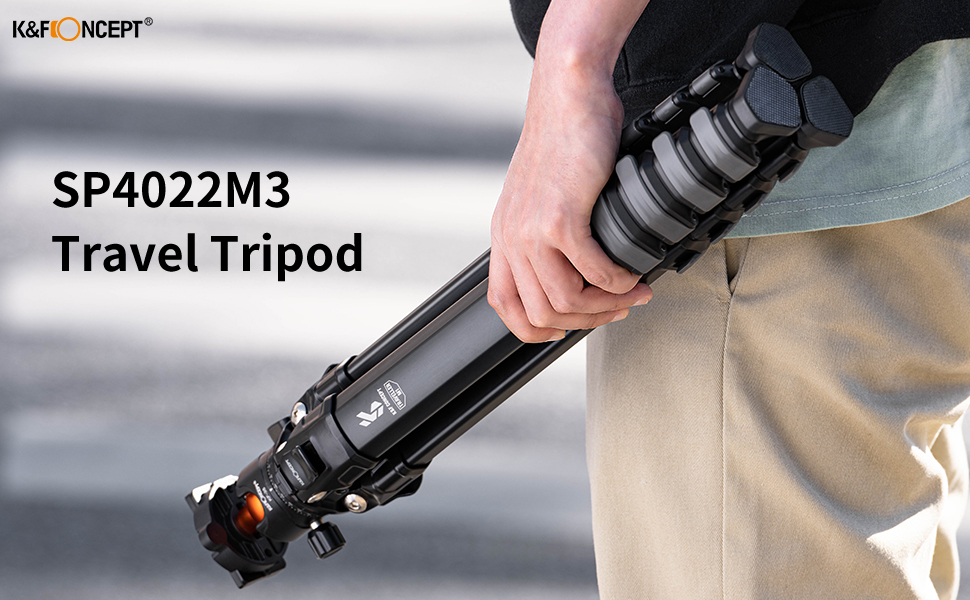 KF Concept Traveller M1 kompakt utazó fényképező állvány, tripod gömbfejjel 177cm (KF09.105V1)-1