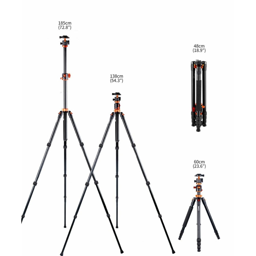 KF Concept SA254T2 fényképező állvány, tripod gömbfejjel 185cm (KF09.090V1)-16