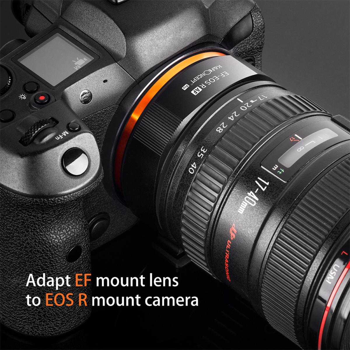 KF Concept Canon EF/EF-S bajonett adapter - Canon EOS R vázakra Autofocus támogatással (KF06.467)-7