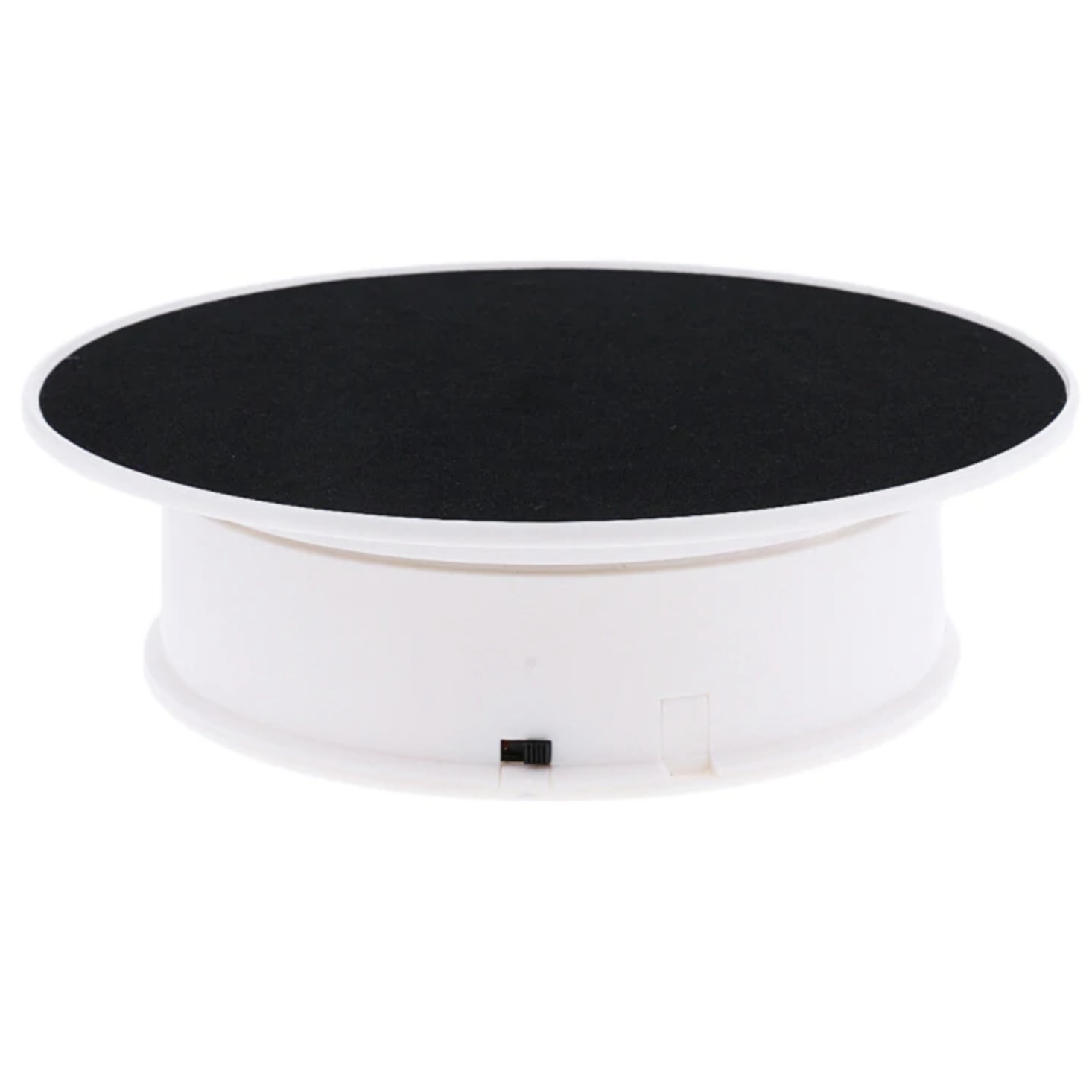 360 fokos termékforgató 20cm, 1.5kg teherbírás fehér, fekete bársony felső bevonat (TBD048631601A)-3