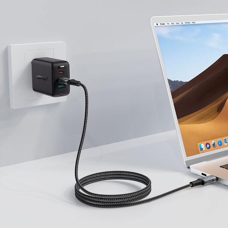 Acefast C4-03  kábel USB Type C - USB Type C 2m 100W (20V / 5A) fekete-2