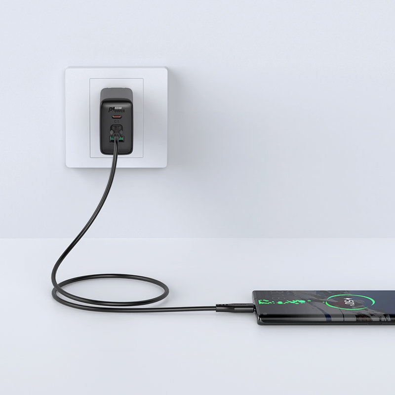 Acefast C3-03 USB Type C - USB Type C kábel 1,2m 60W (20V / 3A) fekete-1