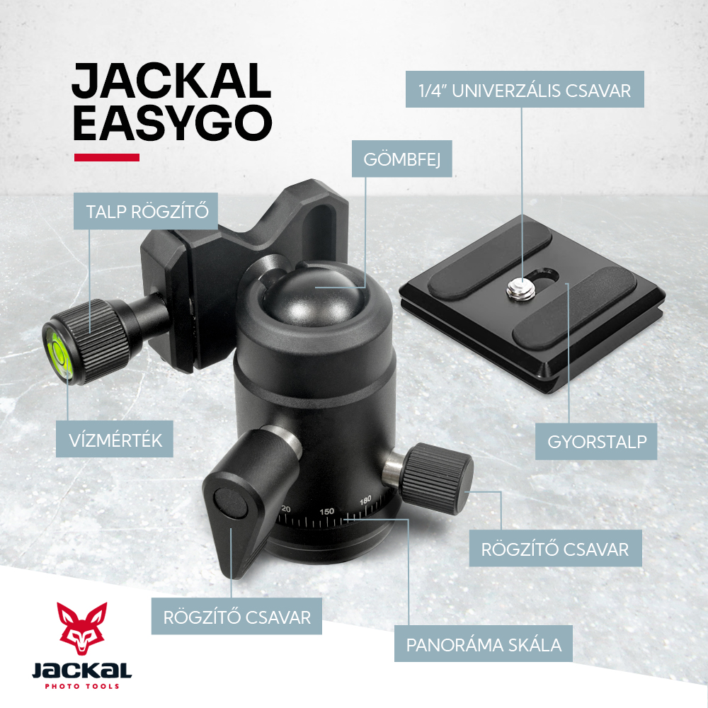 Jackal EasyGo Karbon fényképező állvány-4