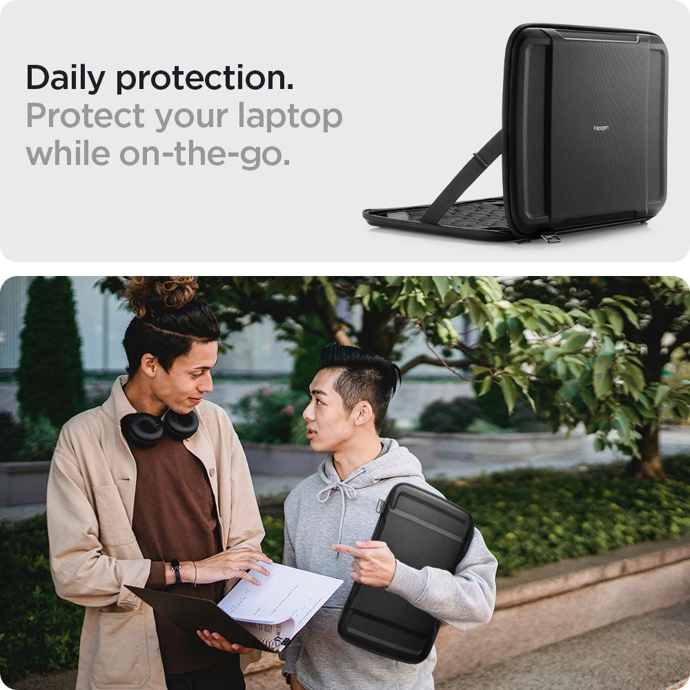 Spigen Rugged Armor Pouch Pro laptop tok 15''-16'' fekete (AFA04271) Macbook-hoz-12