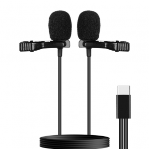 Green Audio csíptetős dual mikrofon 3m, Type-C (USB-C) - (GAM-140T)