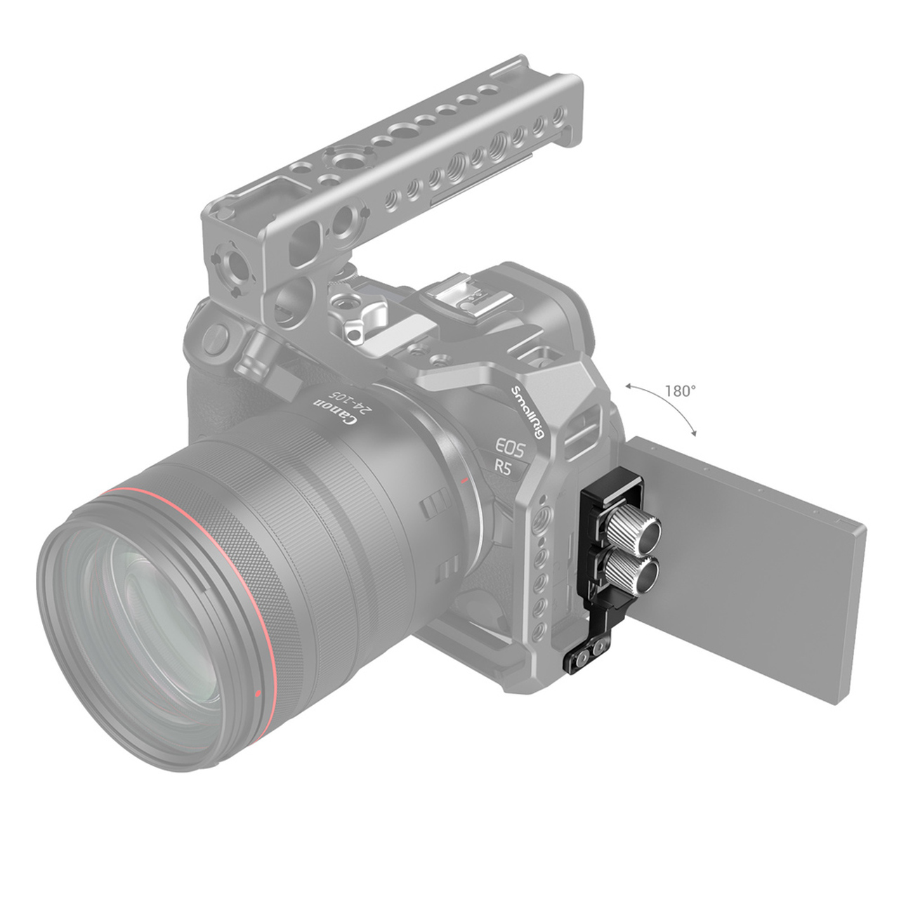 SmallRig HDMI és USB-C Cable Clamp, kábelbilincs Canon EOS R5/R6/R5 C Cage-hez (2981)-7