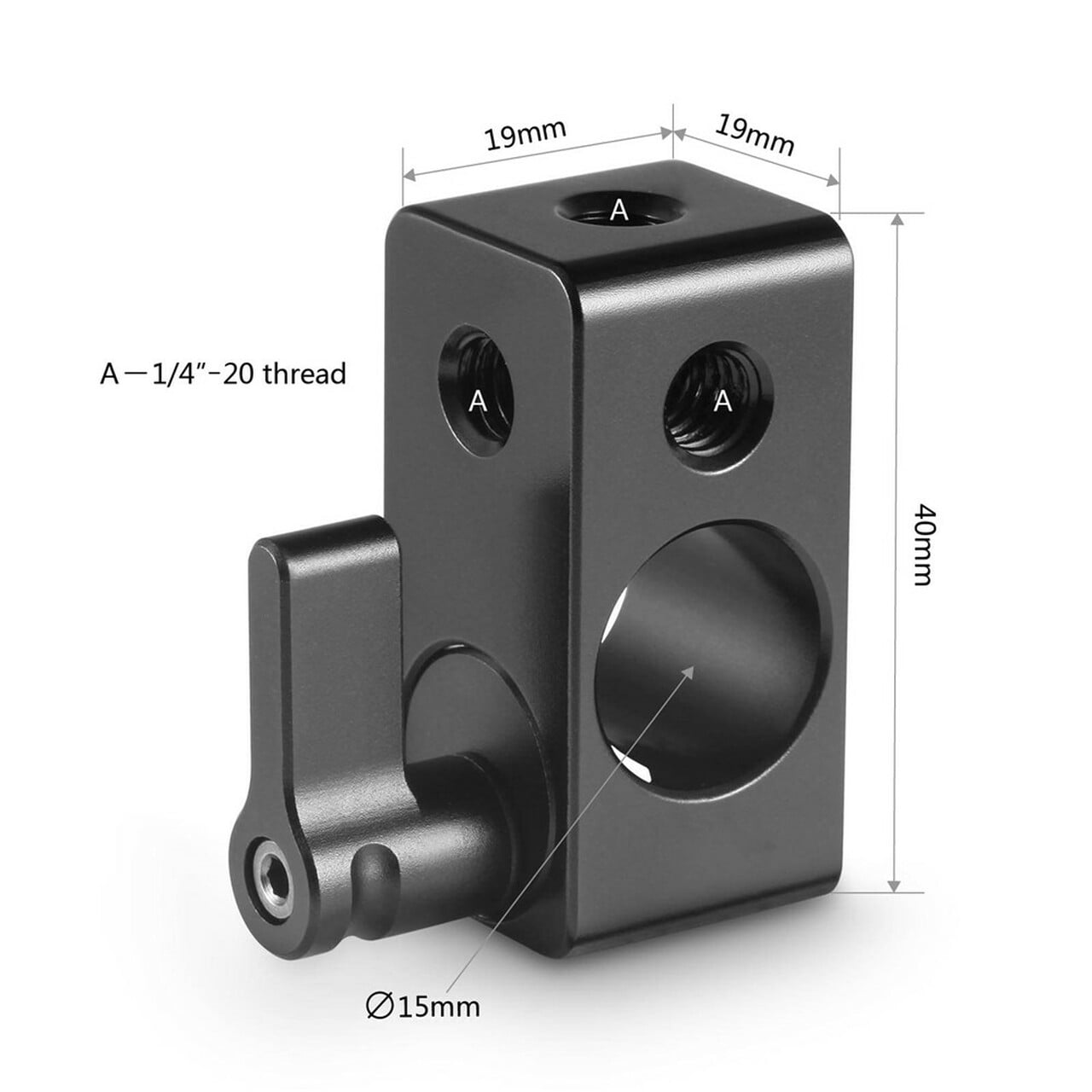 SmallRig Single Rod Clamp, rúdbilincs - 15mm (4 menetes) (843)-3