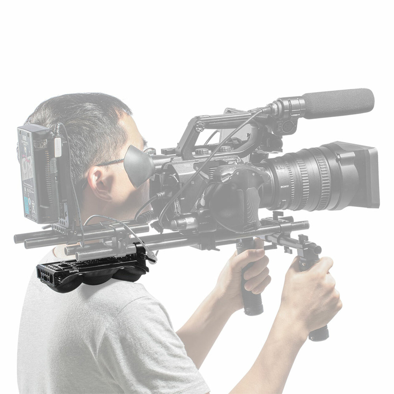 SmallRig Universal Shoulder Pad, univerzális vállpad 15mm-es sínblokkal (2077)-2