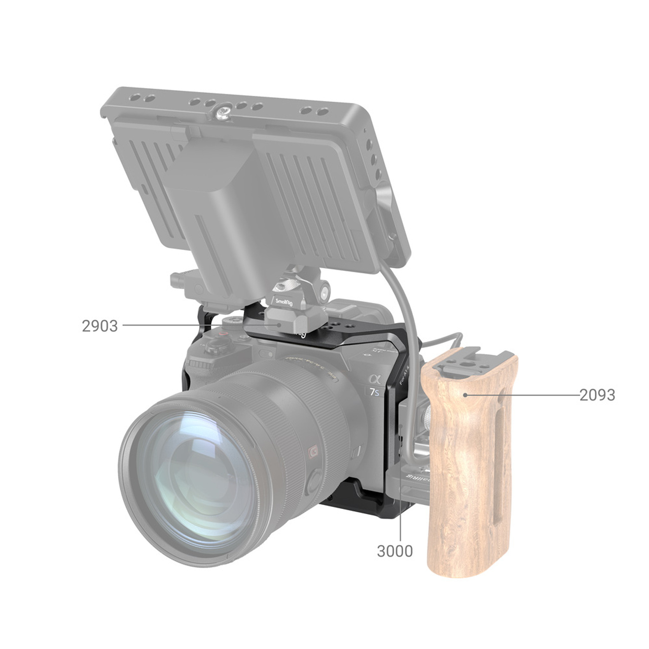 SmallRig Full Camera Cage Sony Alpha 1 (A1) és Alpha 7S III fényképezőgépekhez (3241)-3