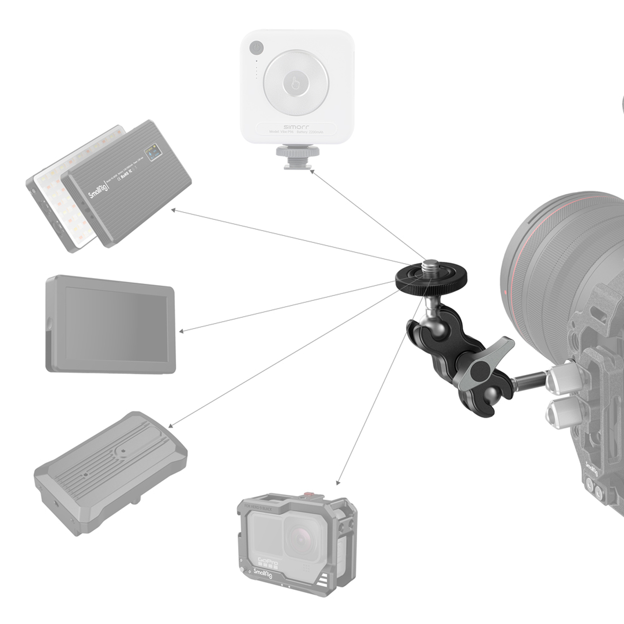 SmallRig Mini Magic Arm univerzális gömbfejjel (3238)-3