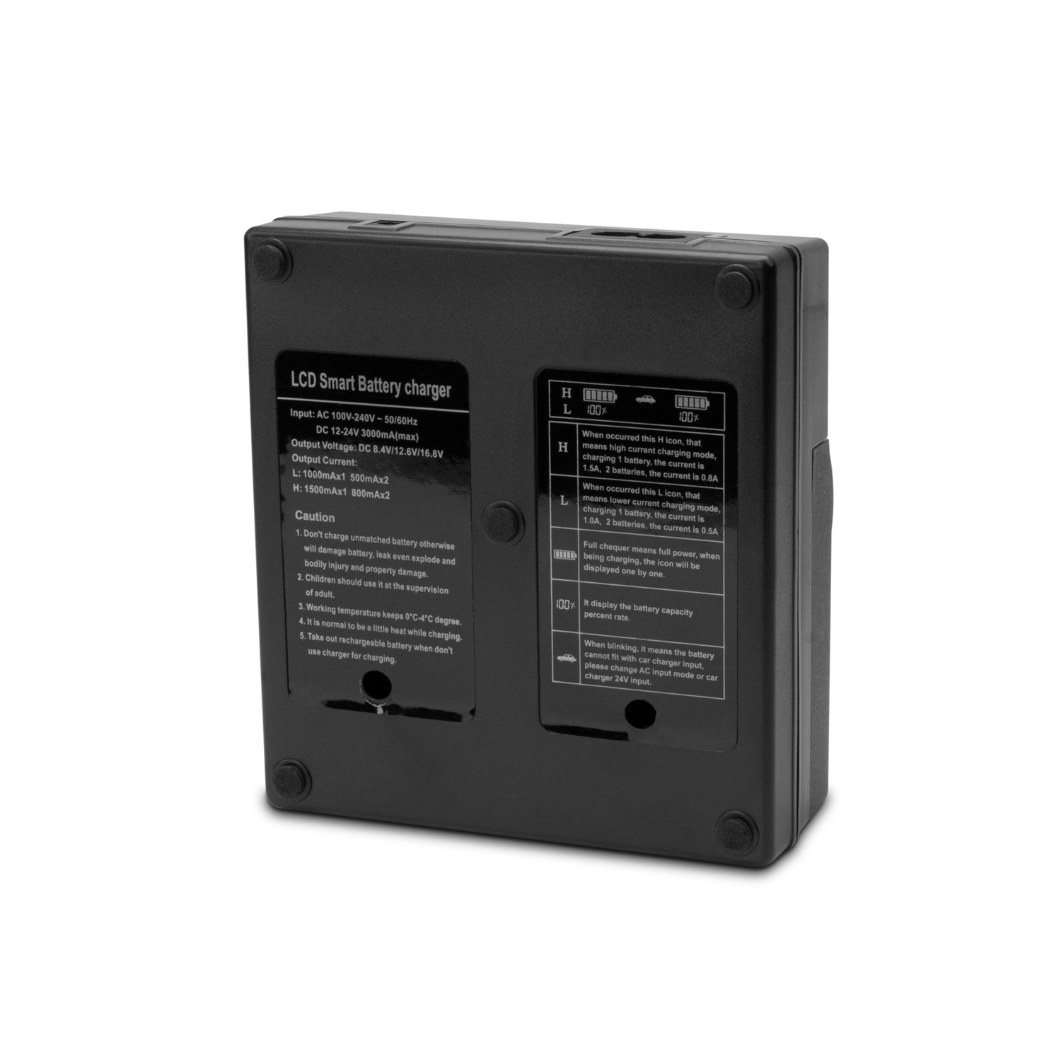 Dupla utángyártott Canon LP-E4/LP-E19 akkumulátor töltő hálózati és szivargyújtó töltővel, LCD kijelzővel-1