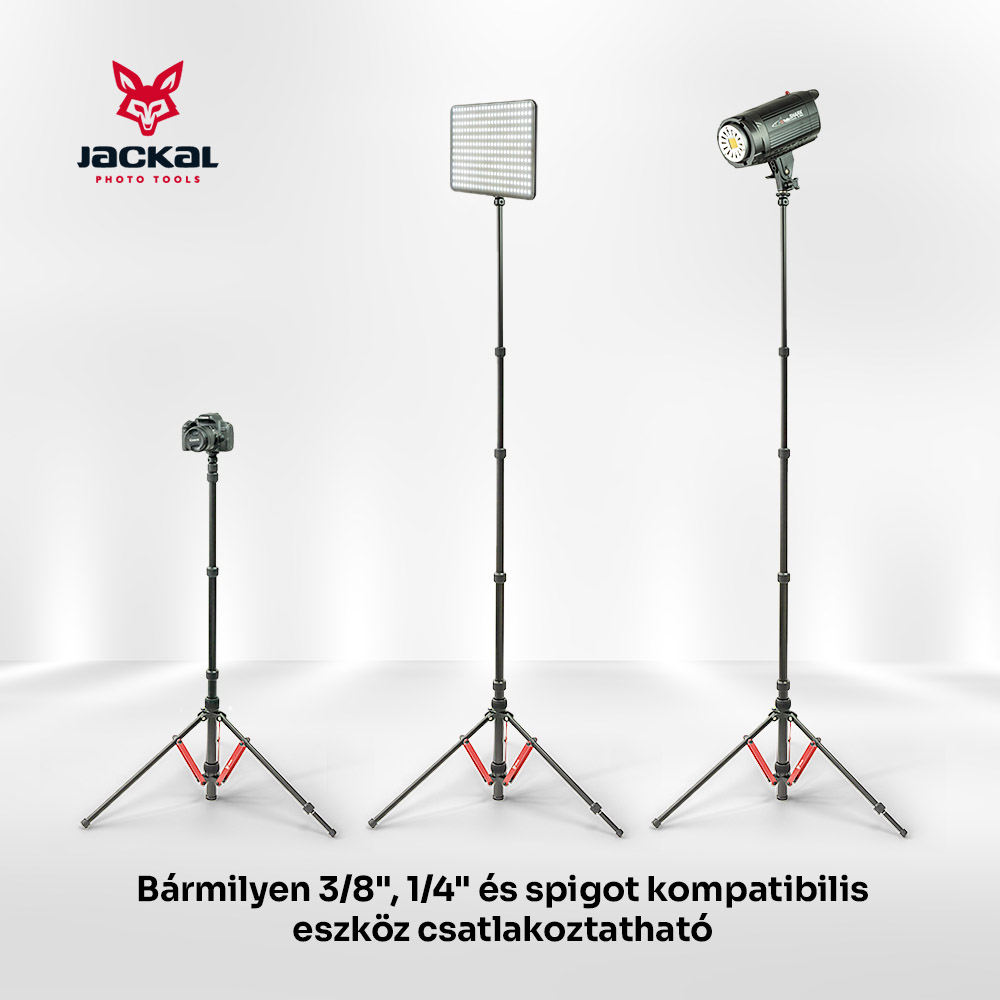Jackal 2 x TL-184A lámpatartó állvány, tripod szett (Spigot, 1/4'', 3/8'')-2