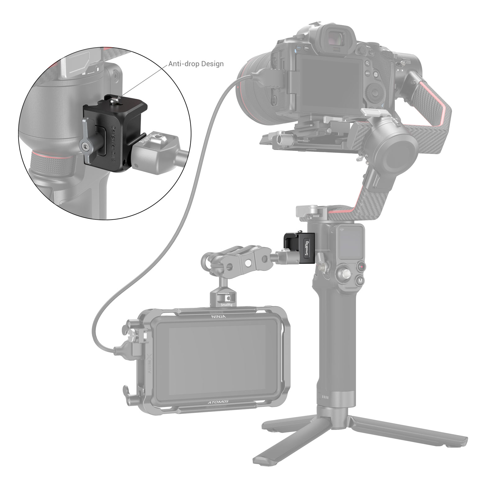 SmallRig NATO Clamp Accessory Mount, bilincstartó, tartozéktartó DJI RS 2 / RSC 2 / RS 3 / RS 3 Pro stabilizátorokhoz (3025)-7