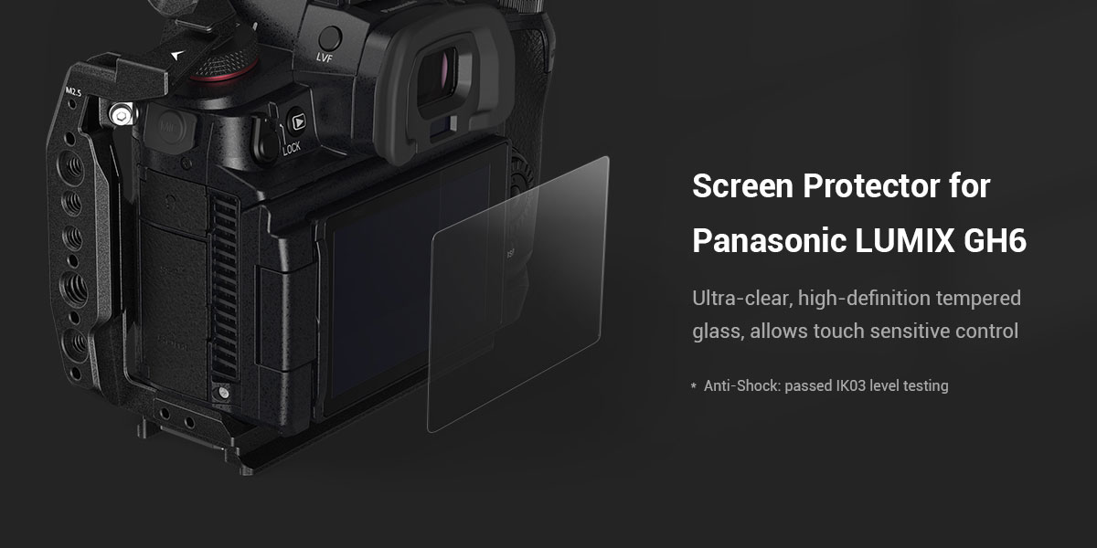 SmallRig Screen Protector, kijelzővédő üvegfólia Panasonic LUMIX GH6 kamerához (3461)-3