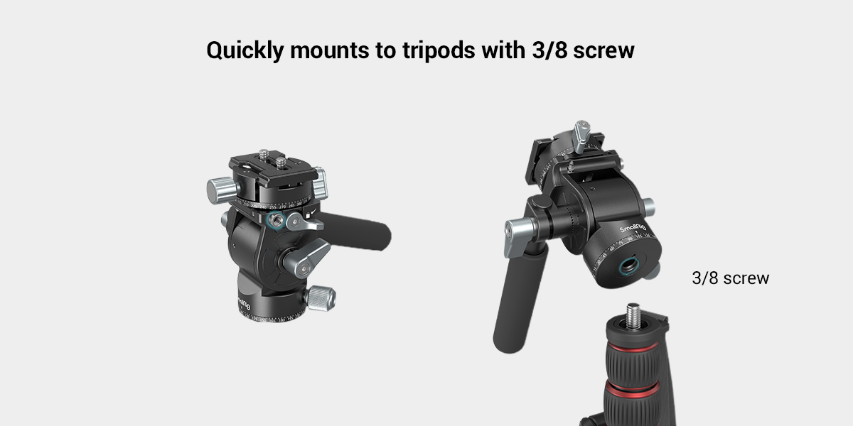 SmallRig Lightweight Fluid Video fej (3457)-2