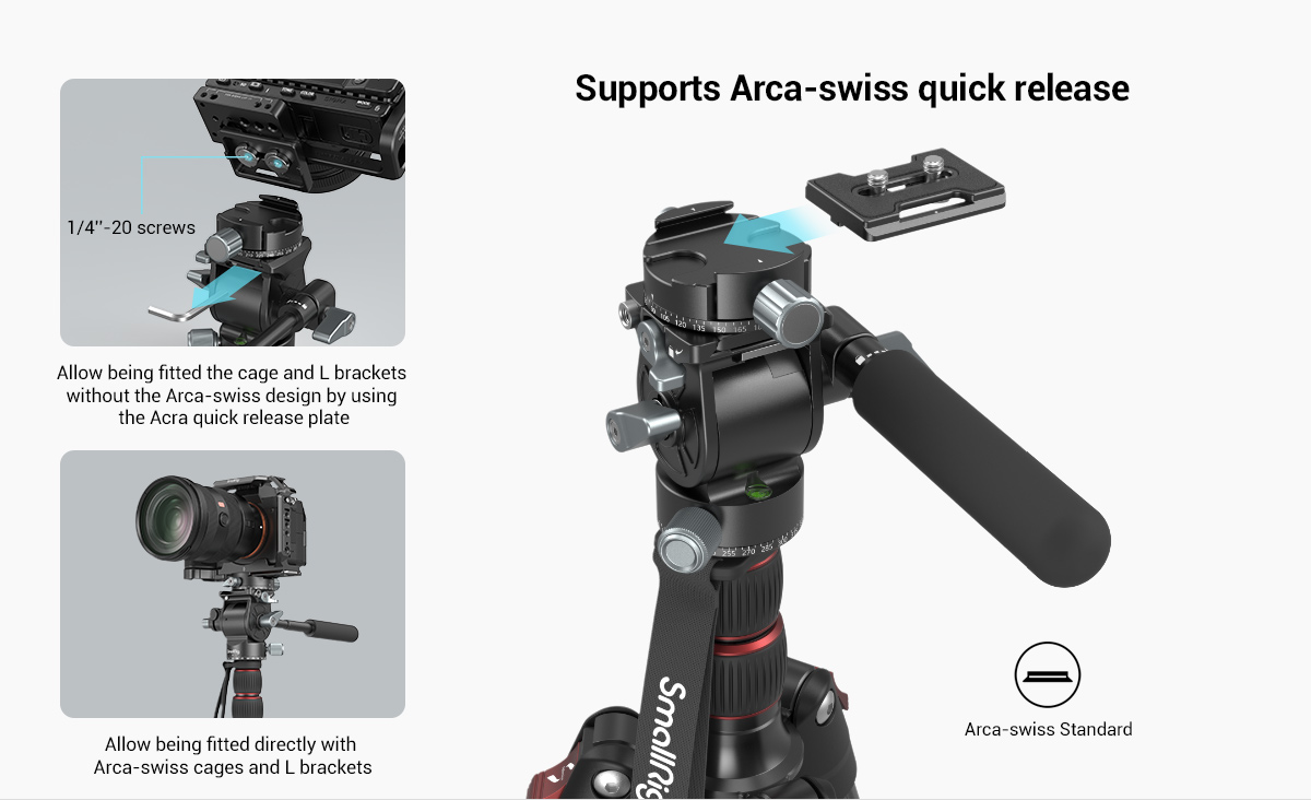 SmallRig Lightweight Fluid Video fej (3457)-7