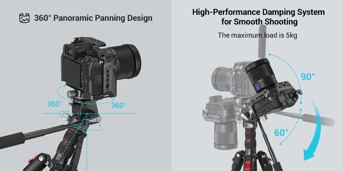 SmallRig Lightweight Fluid Video fej (3457)-5