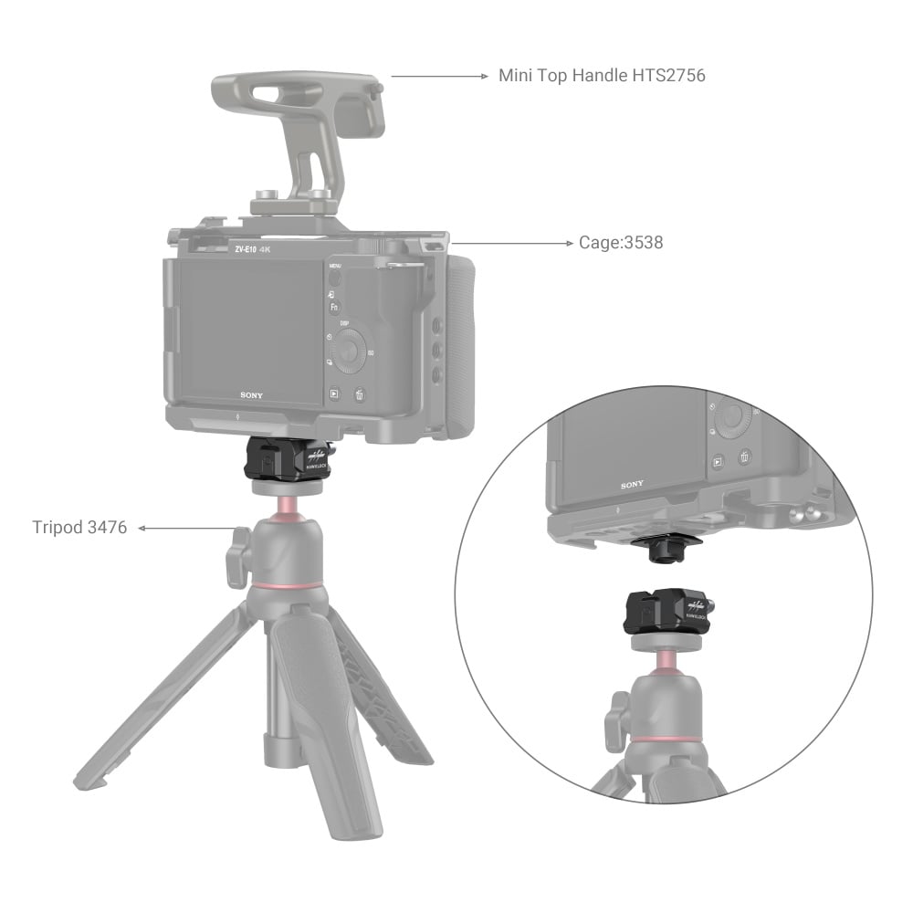 SmallRig Drop-in HawkLock univerzális mini gyorskioldó rendszer (3513)-3