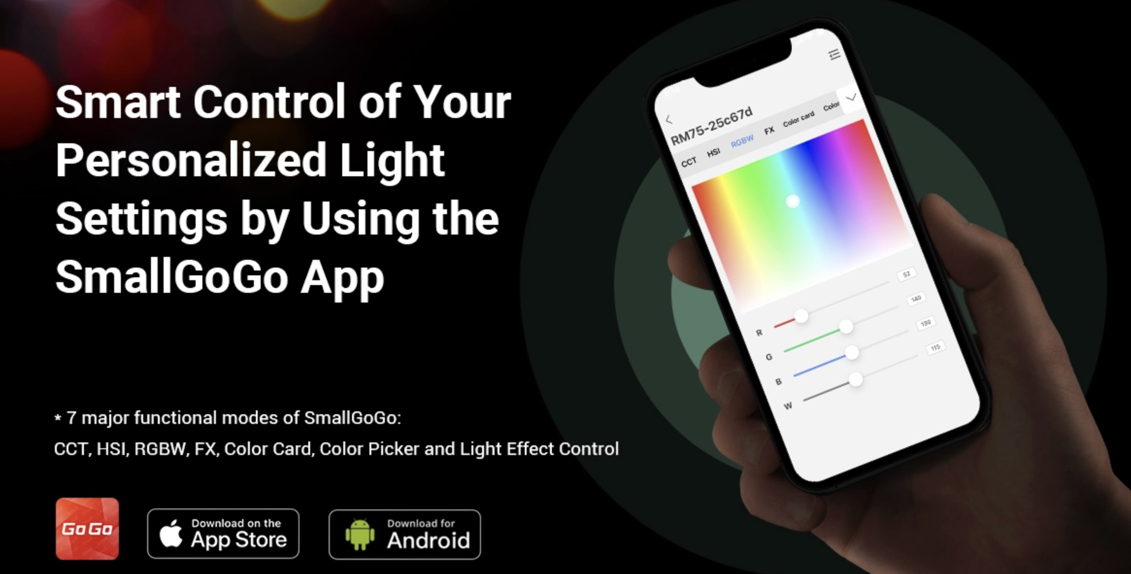 SmallRig RM75 RGB mágneses Smart LED lámpa (3290)-9