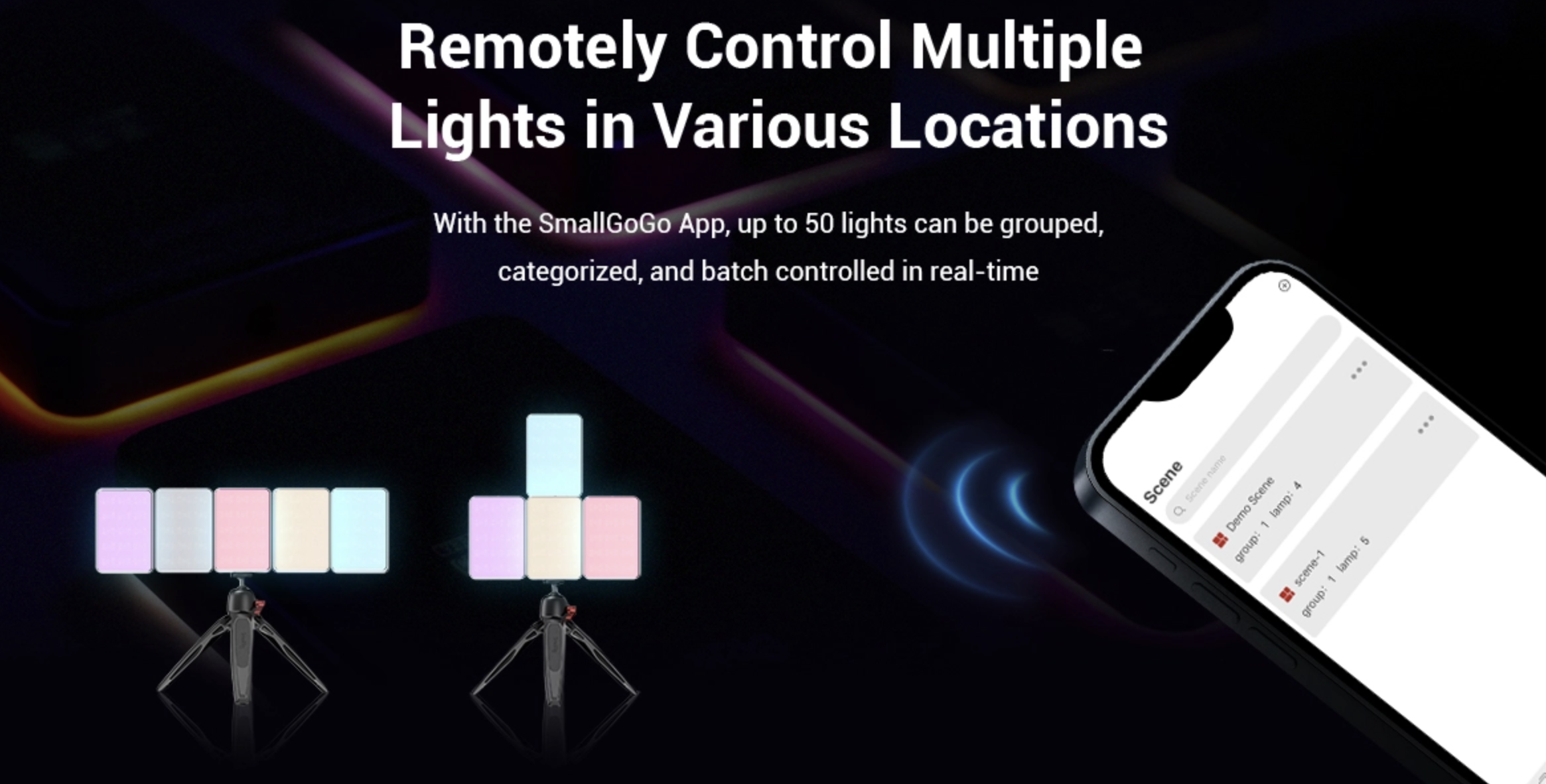 SmallRig RM75 RGB mágneses Smart LED lámpa (3290)-2