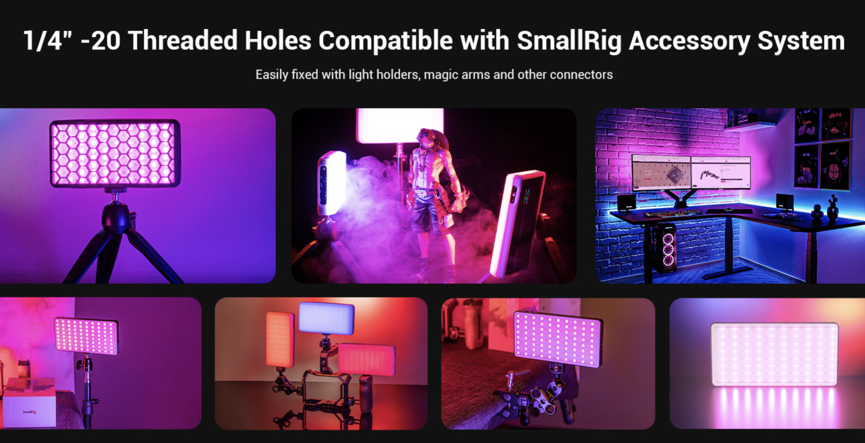 SmallRig Pix M160 RGBWW mágneses LED lámpa (3157)-7